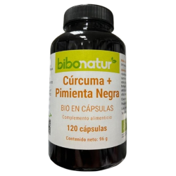 Curcuma + pimienta negra bio 120 cap bibonatur