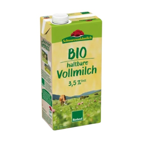 Leche vaca entera bio 1l schwarzwaldmilch