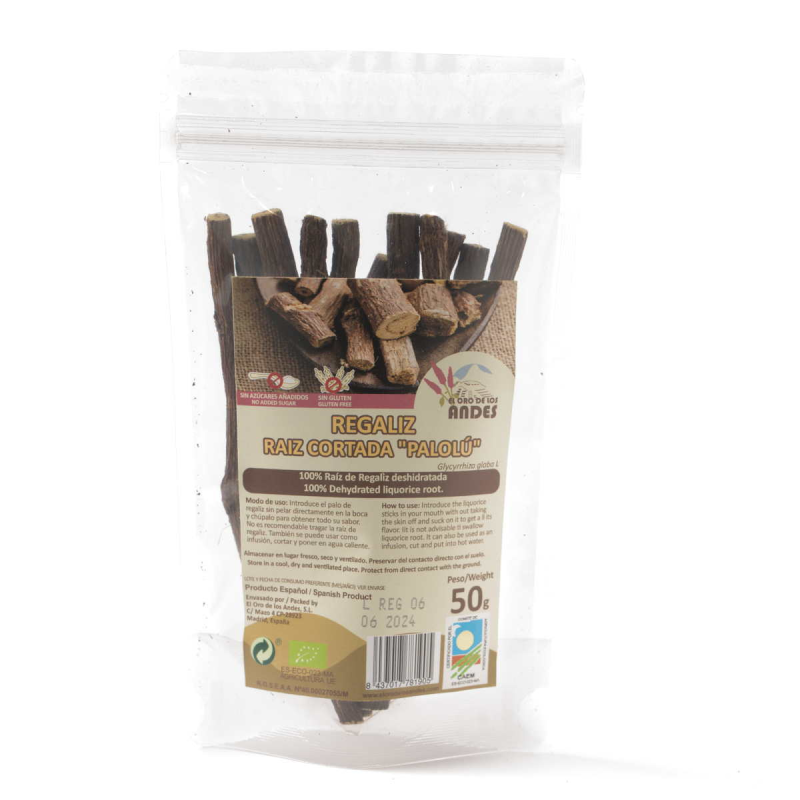 Regaliz raiz cortada palolu el oro los andes