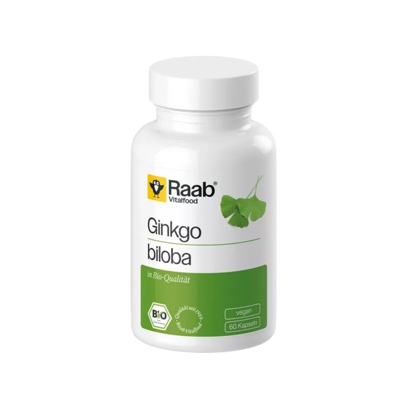 Ginkgo biloba bio 60cap raab vitalfood