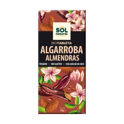 Tableta algarroba almendras 70g sol natural