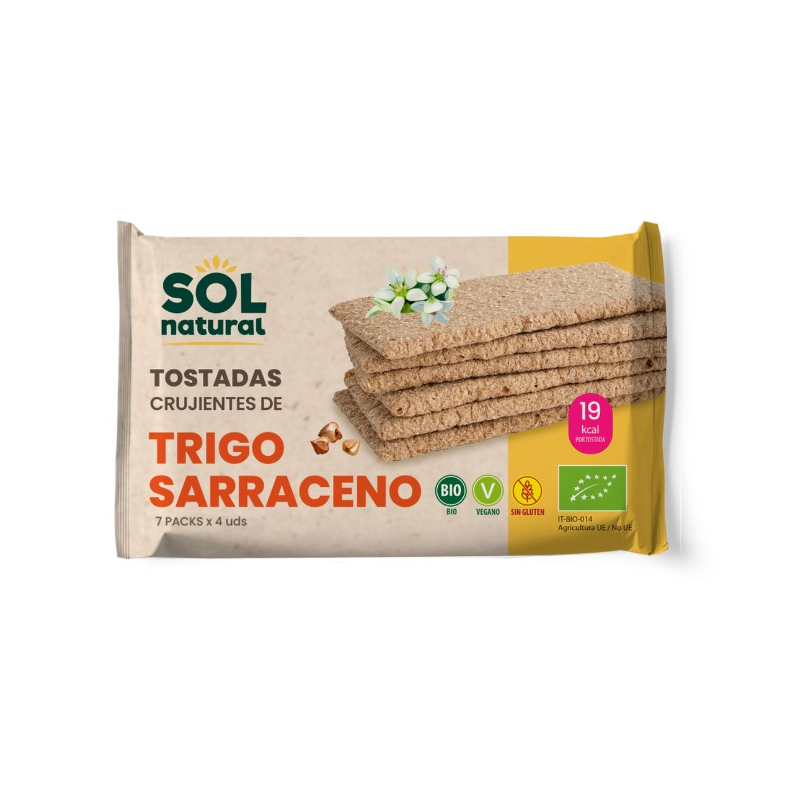 Tostadas trigo sarraceno 140g sol natural