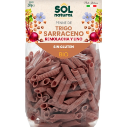 Penne trigo sarraceno remolacha lino 250g