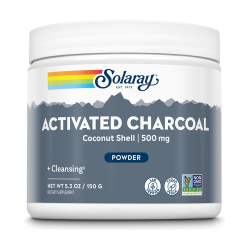 Activated coconut charcoal carbon 150g solaray