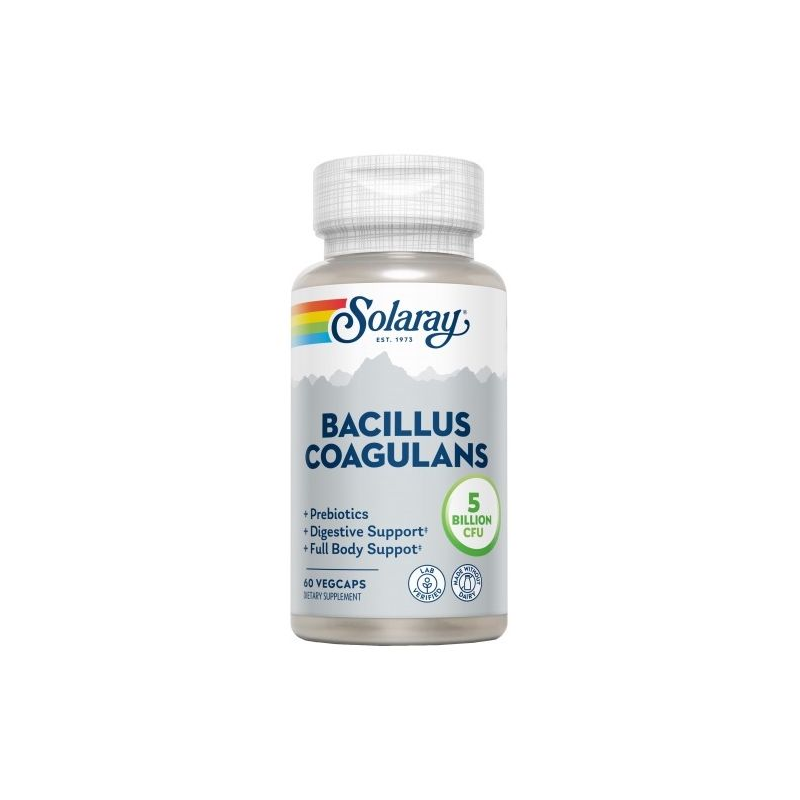 Bacillus coagulans 5 billion cfu 60vegcap solaray