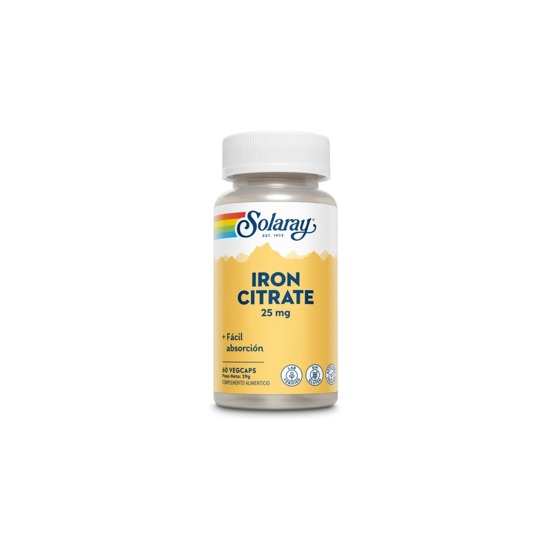Iron citrate 25mg.60veg. caps  solaray