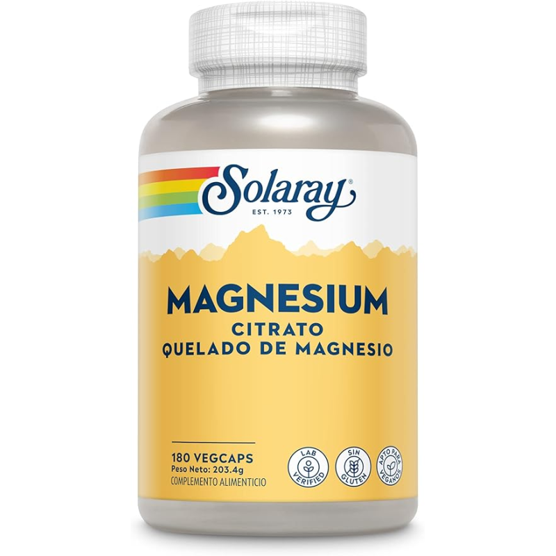 Magnesium citrato quelado 180vegcaps solaray