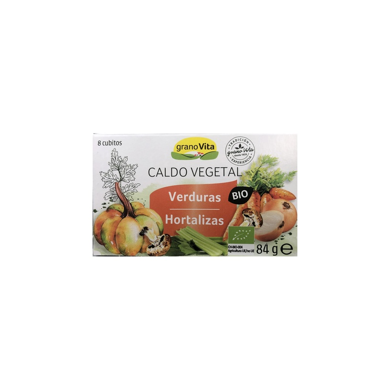 Caldo vegetal bio 8 cubitos granovita