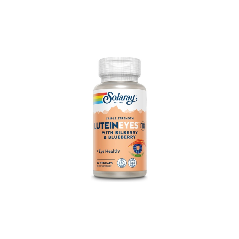 Lutein 18 con mezcla arandanos 30 cap solaray