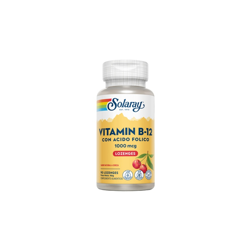 Vitamina b12 acido folico 1000mg 90 solaray