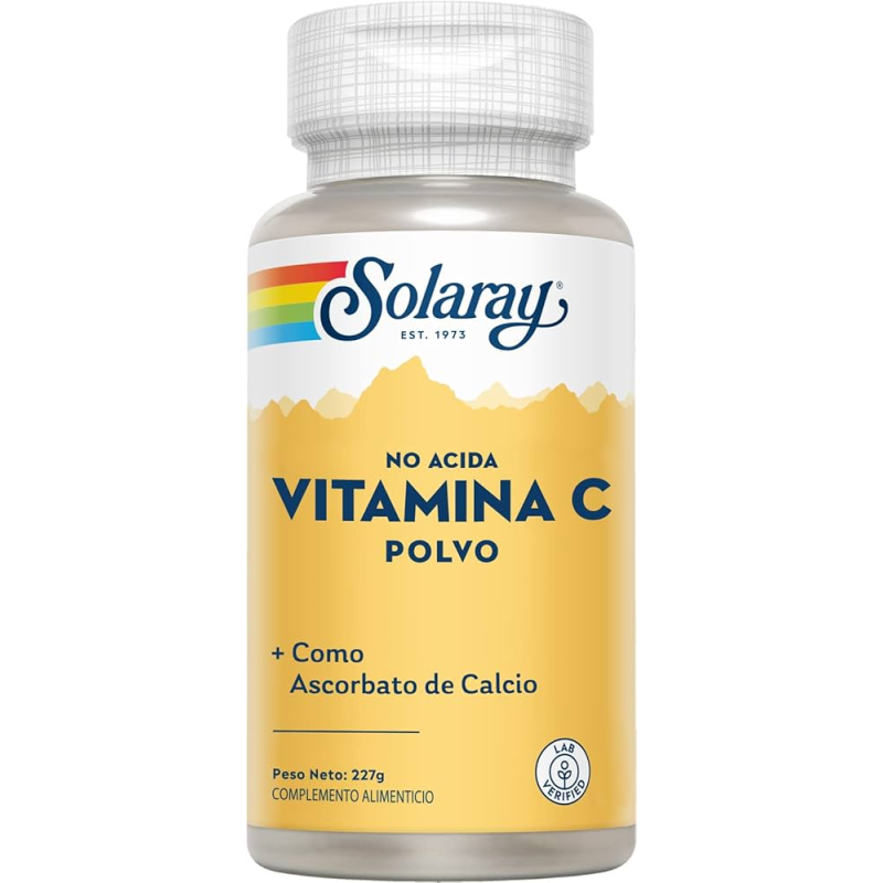 Vitamina c 227gr polvo solaray