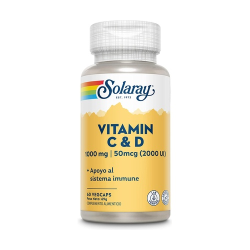 Vitamina c+d 60 vegcaps  solaray