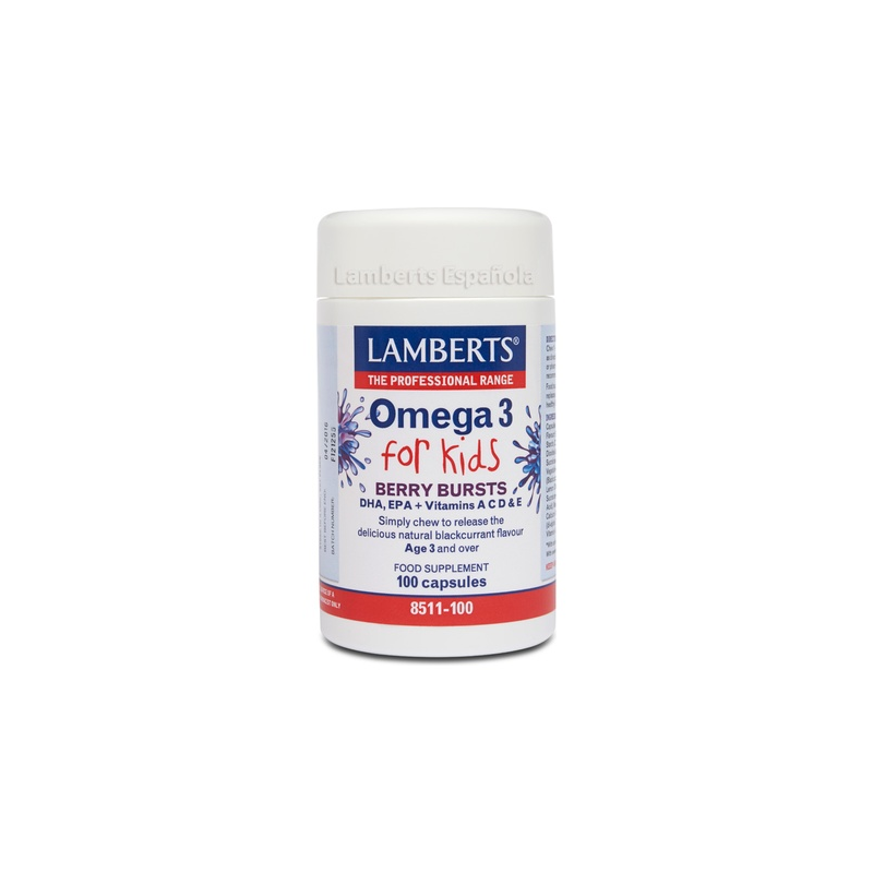 Omega 3 for kids sabor grosella 60 cap lamberts
