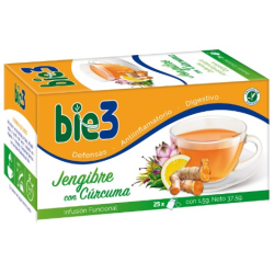 Bie 3 jengibre con curcuma 25 bolsitas