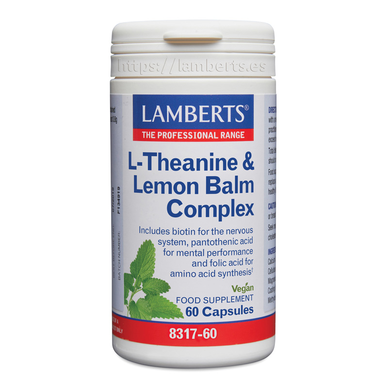 L-theanine lemon balm complex 60 cap lamberts