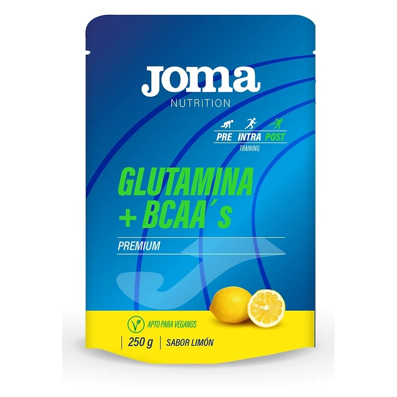 Glutamina + bcaas premium sabor limon 250 g joma