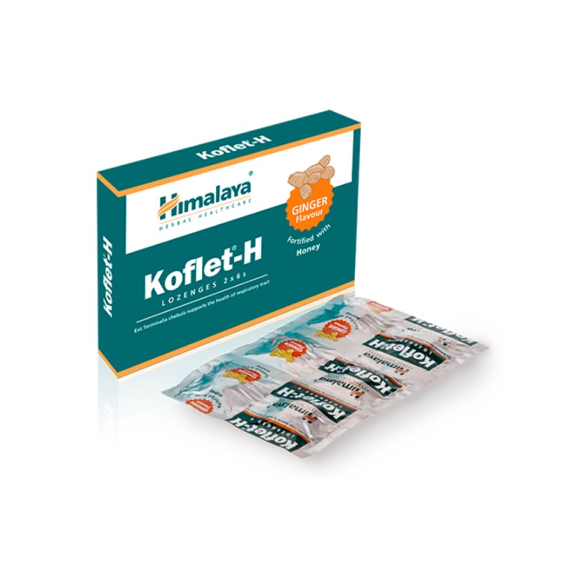 Koflet-h sabor jengibre 12 pastillas himalaya
