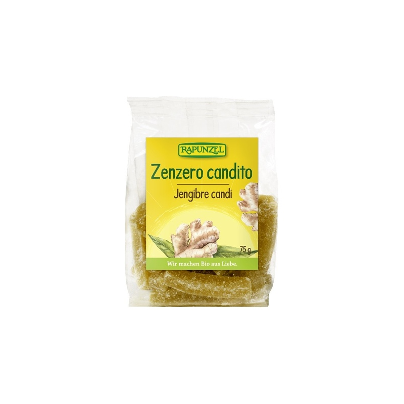 Jengibre candi eco 75 g rapunzel.