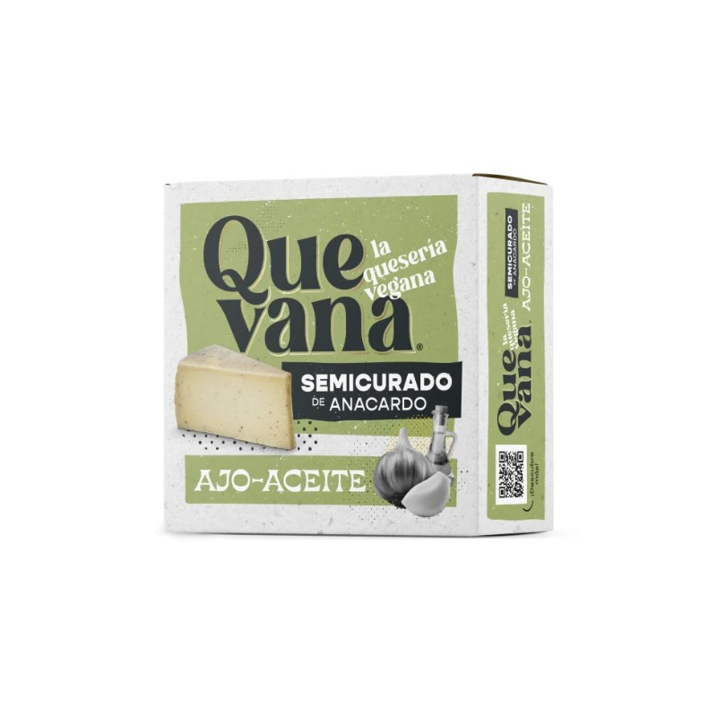 Quevana queso vegano semicurado ajo aceite 160 g