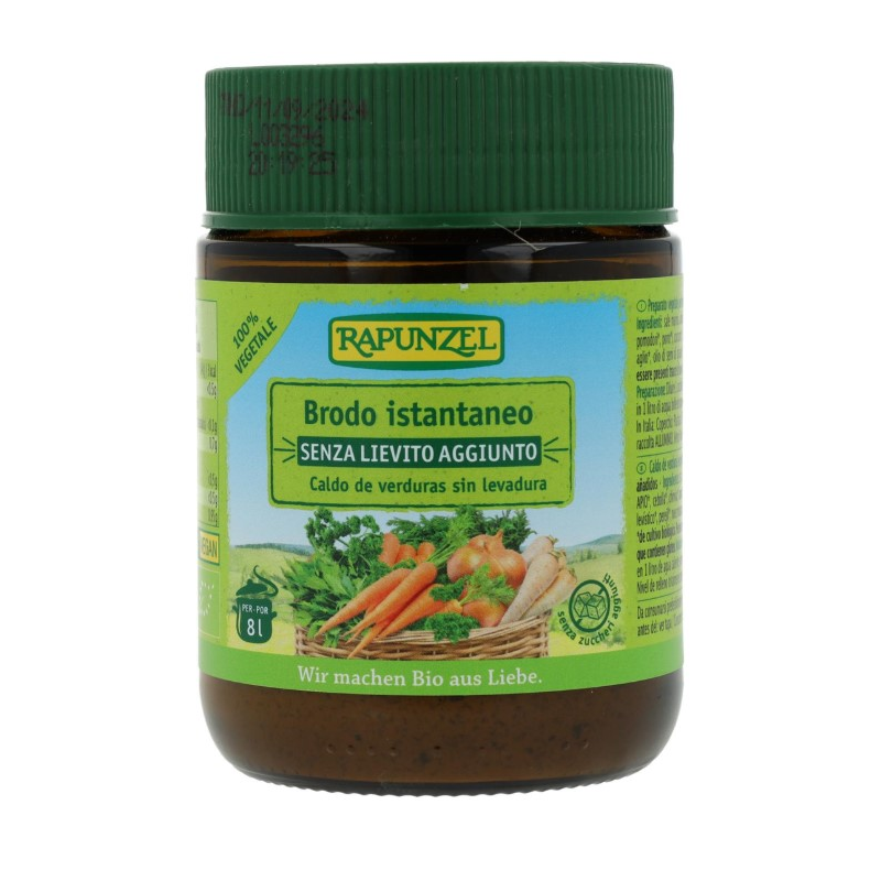 Caldo verduras sin levadura brodo rapunzel 140 g