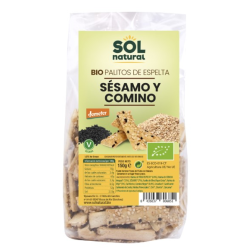 Bio palitos espelta sesamo comino 150 g sol nat