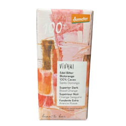 Chocolate 100% cacao naranja sanguina vivani