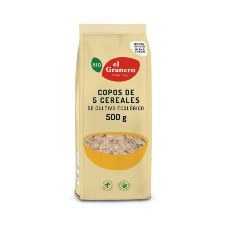 Copos 5 cereales 500gr bio el granero