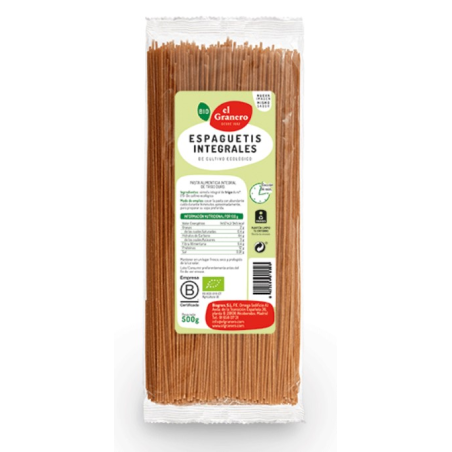 Espagueti integral 500g bio el granero
