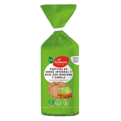Tortitas arroz maiz manzana canela 127g el granero