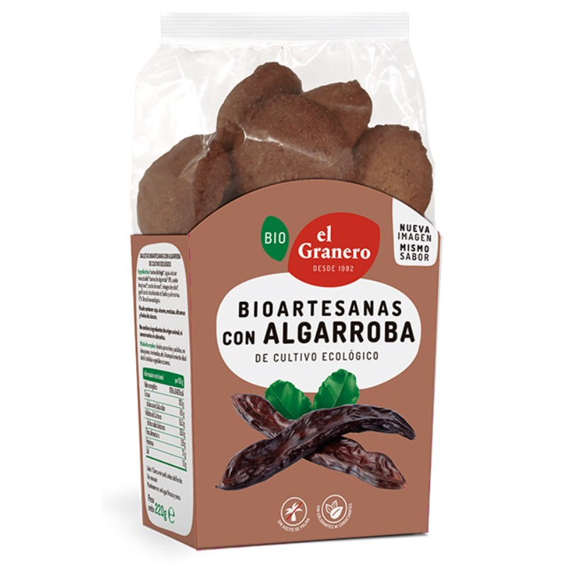 Galletas algarroba 250gr bio el granero