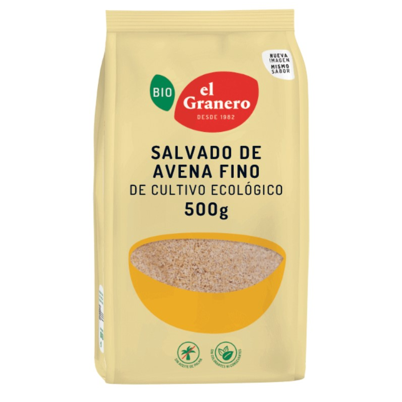 Salvado avena fino 500gr bio el granero