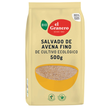 Salvado avena fino 500gr bio el granero