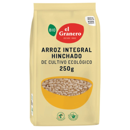 Arroz integral hinchado bio 250gr el granero
