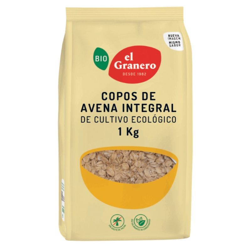 Copos de avena integral  bio 1kg el granero