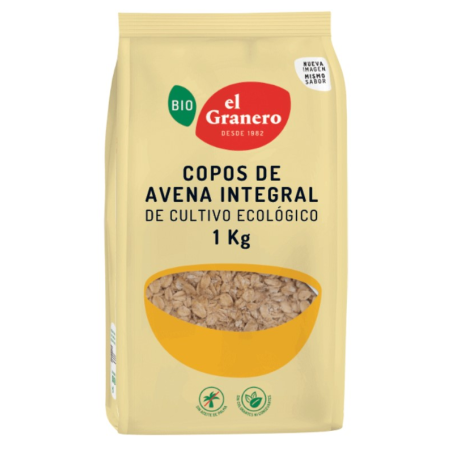 Copos de avena integral  bio 1kg el granero