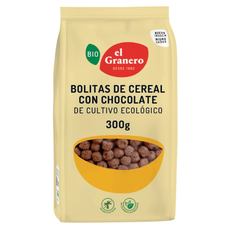 Bolitas cereales con chocolate 400g bio el granero