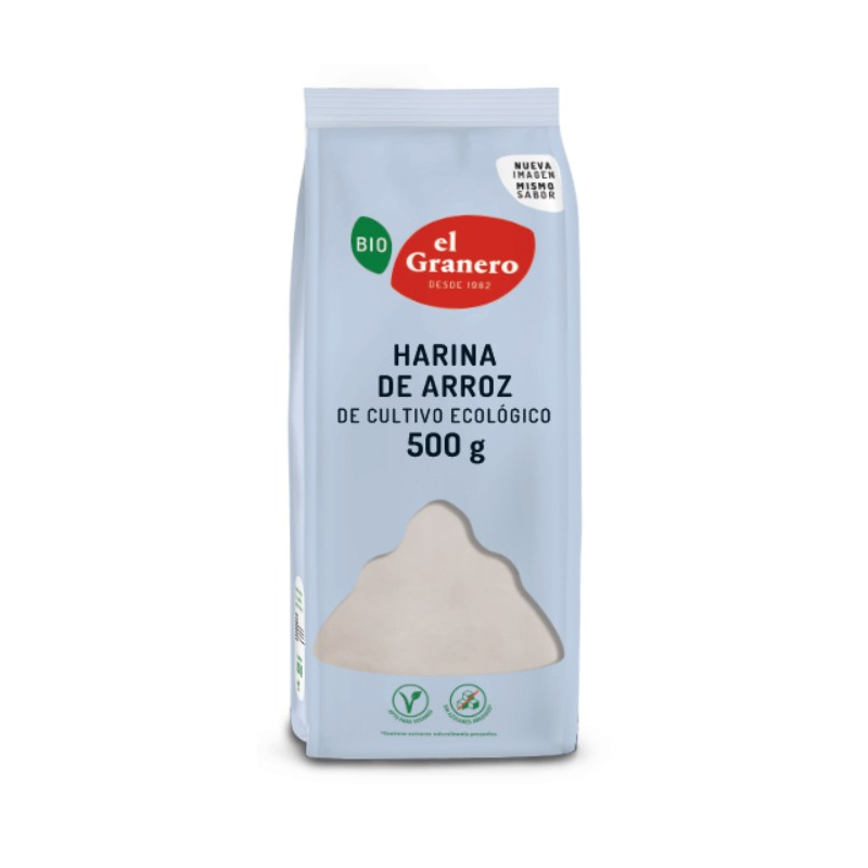 Harina arroz sin gluten granero BIO 500 g, El Granero