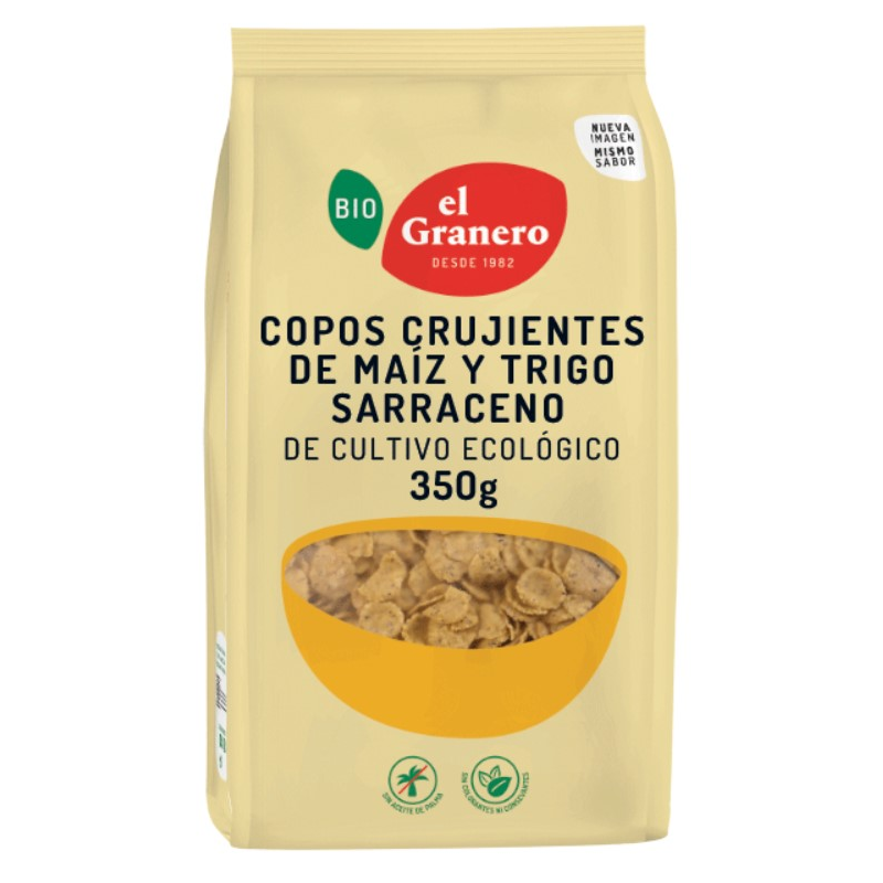 Copos crujiente maiz+trigosarraceno bio el granero