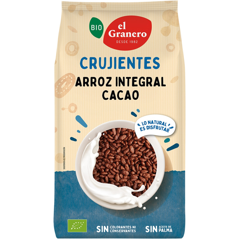Arroz hinchado integral agave cacao 300g elgranero