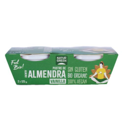 Postre almendra vainilla naturgreen bio 2x125 g