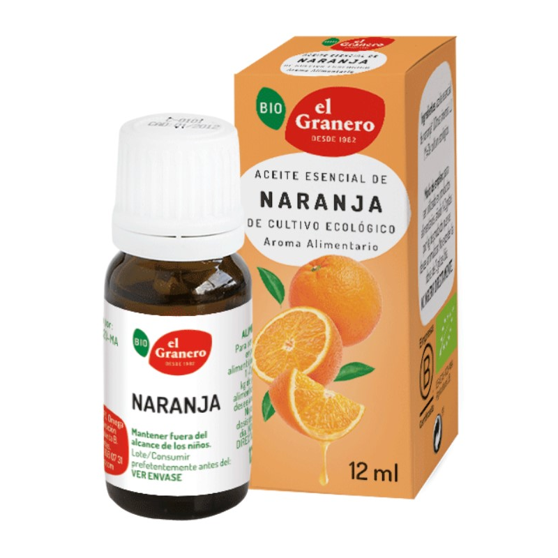 Aceite esencial de naranja bio, 12ml el granero