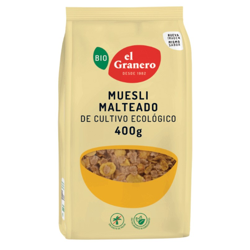 Muesli malteado 400gr bio el granero