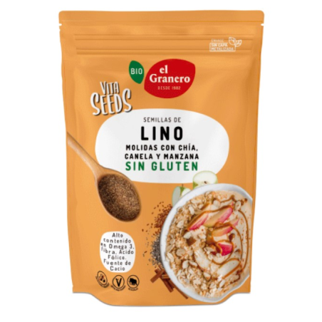 Vitaseeds lino chia canela manzana 200g bio el gra