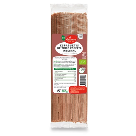 Espagueti espelta integral 500g bio el granero