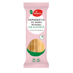 Espaguetis de arroz integral 500g bio el granero
