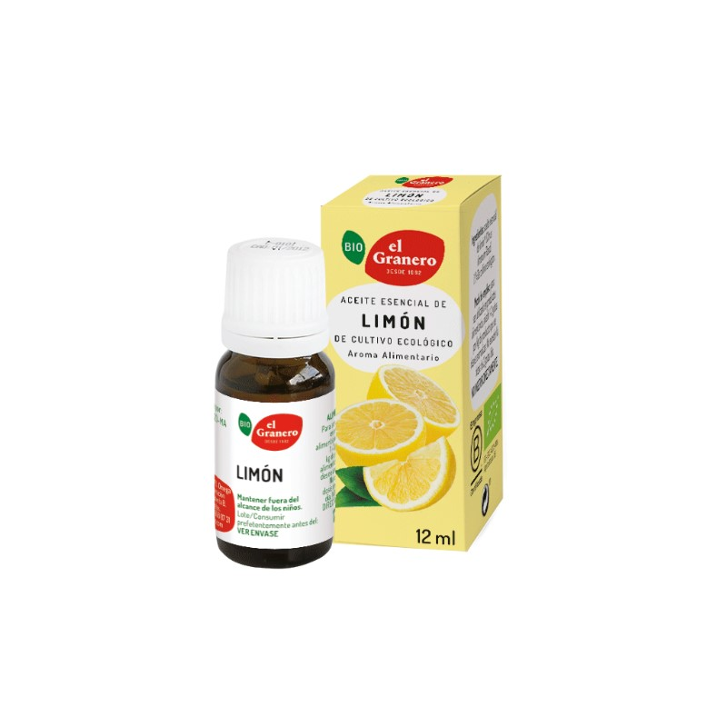 Aceite esencial de limón BIO 12 ml, El Granero