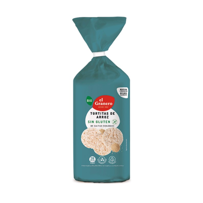 Tortitas de arroz sin gluten 115g bio el granero
