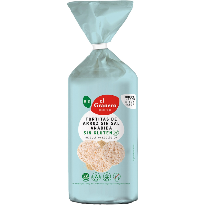 Tortitas de arroz sin sal 100g bio el granero