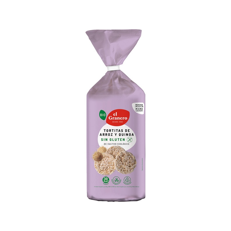 Tortitas de arroz y quinoa 120gr bio el granero