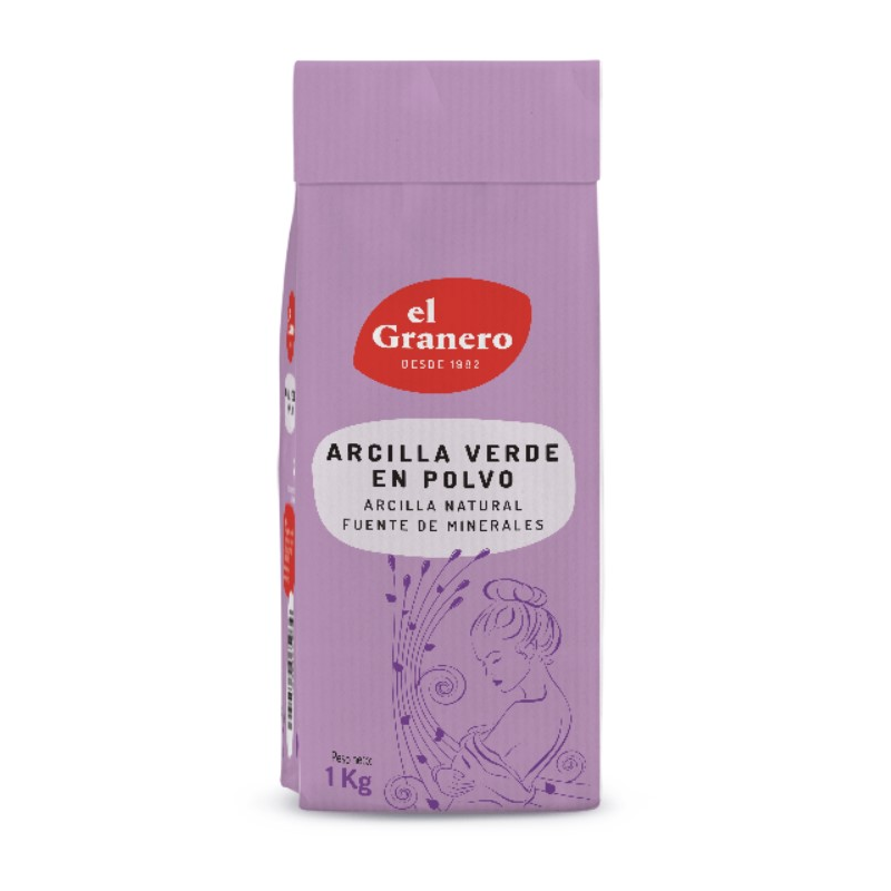 Arcilla verde en polvo 1 kg bio el granero